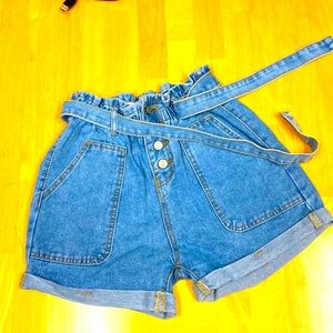 High Waisted Mom Shorts with belt